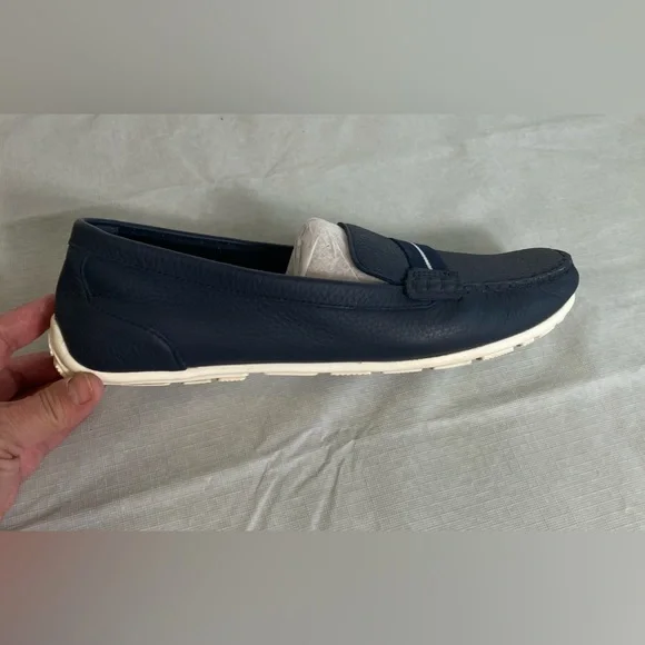 Clarks Dameo Vine Navy Blue Leather Penny Loafer Women Size 9M - Picture 13 of 16